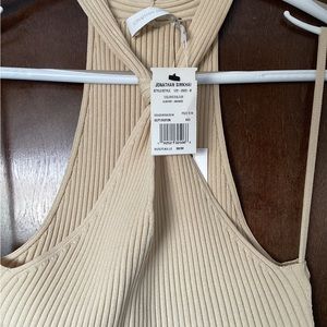 Jonathan Simkhai halter neck ribbed top.